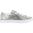 thumbnail image 3 of Gotta Flurt Girl's Disco II Low Top Silver Sequin Dance Sneaker, 3 of 7