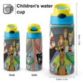 thumbnail image 2 of Scooby Doo Bottles with Pop-Open, 350 Ml Water Cup for Boys Girls Kids, Reusable Leakproof Tumbler, 304 Stainless Steel, Keeps Drinks Cold, 2 of 8
