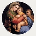 thumbnail image 2 of Raphael 20x20 White Modern Wood Framed Museum Art Print Titled - Madonna della seggiola, 2 of 4