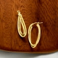 thumbnail image 3 of Ross-Simons Italian 10kt Yellow Gold Double-Oval Twisted Hoop Earrings, Women's, Adult, 3 of 7