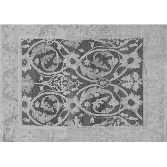 Ahgly Company Indoor Rectangle Abstract Gray Modern Area Rugs, 2' x 4'