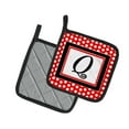 thumbnail image 2 of Caroline's Treasures CJ1012-QPTHD Letter Q Initial - Red Black Polka Dots Pair of Pot Holders, 7.5HX7.5W, multicolor, 2 of 2