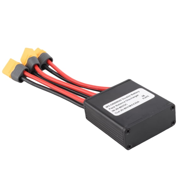 Double Battery Discharge Converter, Dual Battery Parallel Module Adapter DC20-72V Output Efficient Heat Dissipation XT60 Interface for 250-3000W Motor