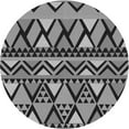 thumbnail image 1 of Ahgly Company Machine Washable Indoor Round Transitional Black Area Rugs, 3' Round, 1 of 7