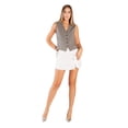 thumbnail image 4 of Falda short color negro de mezclilla stretch para mujer de moda blanco 11, 4 of 5