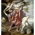 thumbnail image 2 of Domenichino 26x28 Gold Ornate Wood Framed with Double Matting Museum Art Print Titled - Abraham Sacrificing Isaac, 2 of 4
