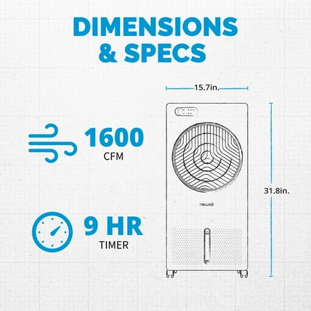 NewAir - 1600 CFM Evaporative Cooler - White