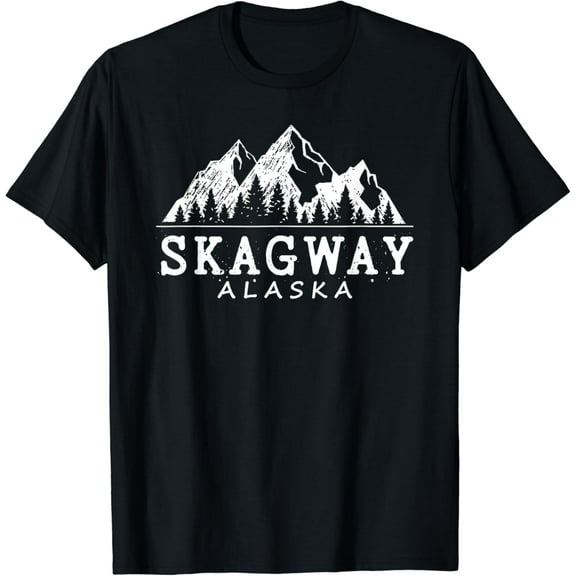 Skagway Alaska T-Shirt Vintage Mountains Nature Souvenir T-Shirt