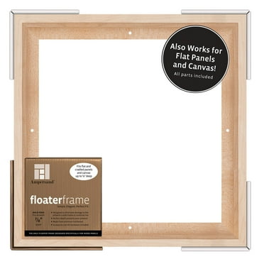Ampersand Art Floaterframes Bold Edge (3/8" Face) 1-7/8" Frame Profile for 7/8" Deep Artwork 12" x 12" Maple