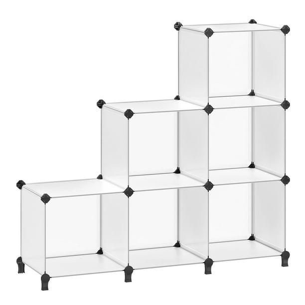 Organizador de almacenamiento SONGMICS, estantería modular de 6 cubos, color blanco