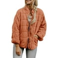 thumbnail image 3 of Innerwin Manteau Col Montant Veste Femme Hiver Chaud Manches Longues Simple Manteau Rouge Brique TG, 3 of 4
