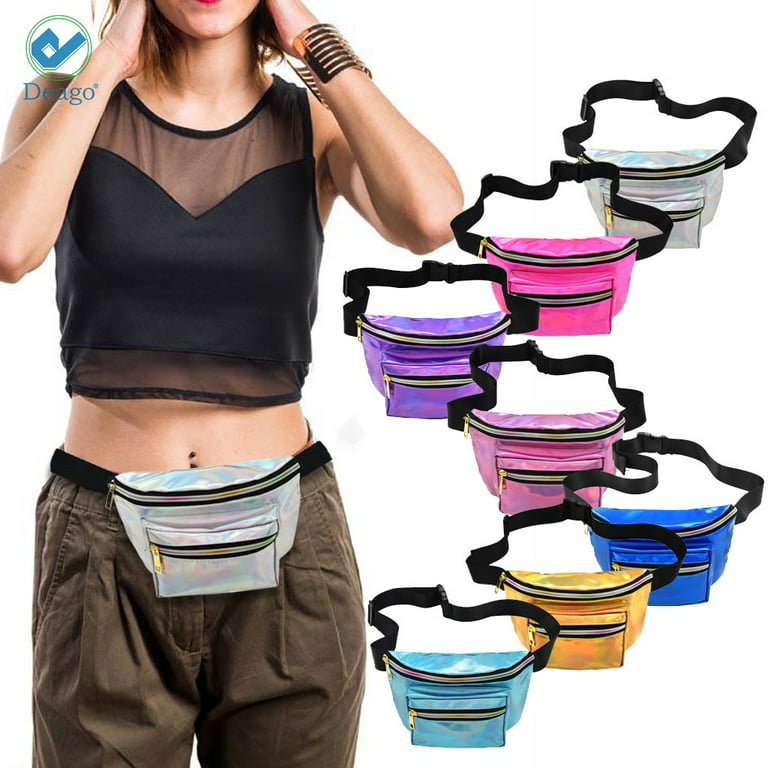  Back to the 80s Neon Fanny Pack Retro Green Waist Bag with  Adjustable Waist Strap 80s Costumes for 80s Party Music Festivals, Women,  Men