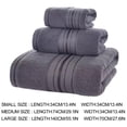 thumbnail image 5 of 2026 New! Zero Twist Cotton Medium Weight Towels, for Guest Bath, Bathroom, Shower, Spa, Plush Towels, Bath Essentials, Ribbed Textured Border, 3 Piece Assorted Towel Set, 5 of 5