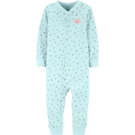 Little Planet Organic by Carter's Toddler Girl Footless Zip Up Sleeper Pajamas