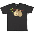thumbnail image 3 of Inktastic Cute Sloth Hanging From Tree Branch, Lazy Sloth T-Shirt, 3 of 5