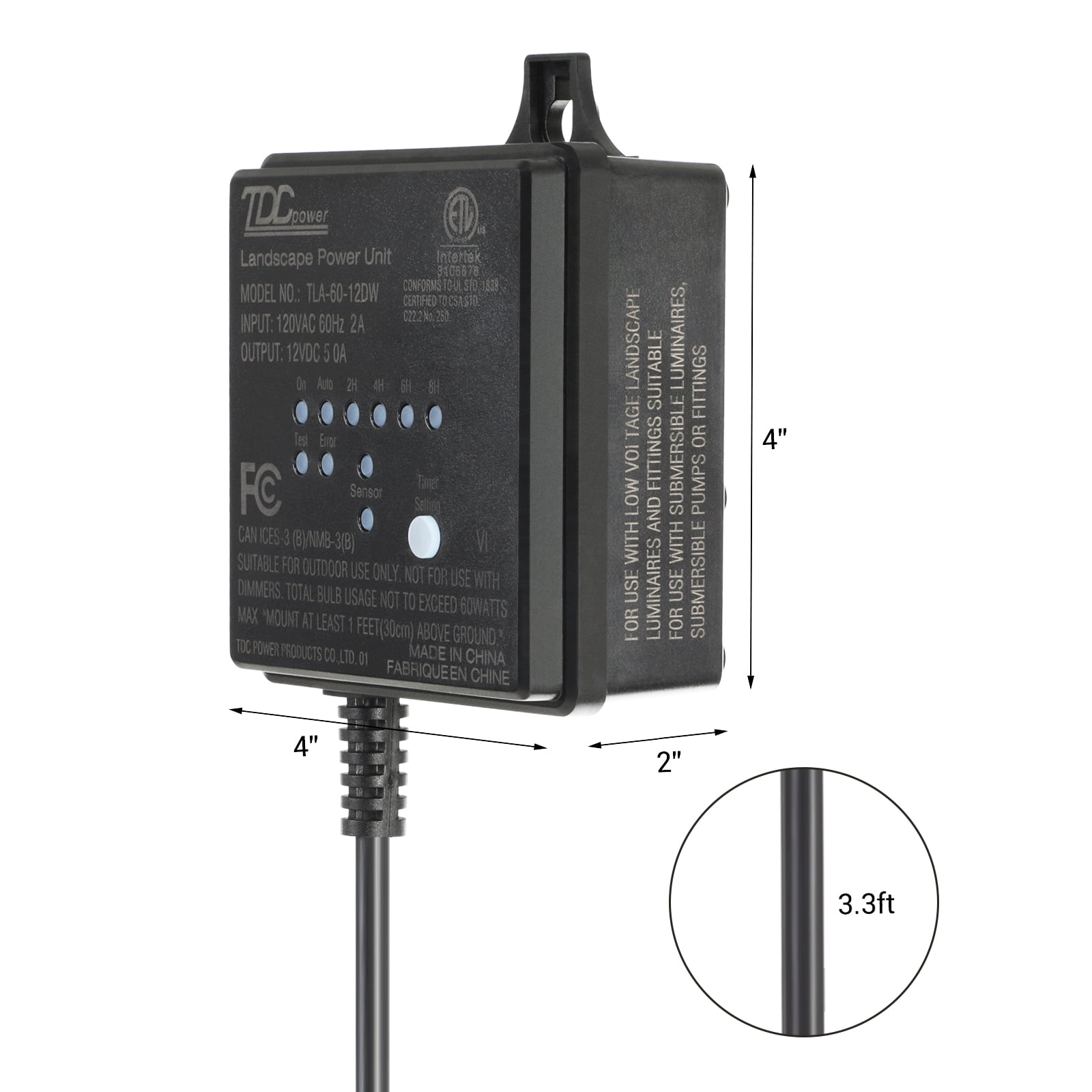 Buy DEWENWILS 60W Outdoor Low Voltage Transformer with Timer and