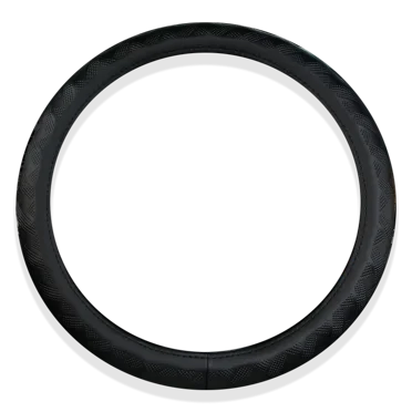 15'' Black Steering Wheel Cover Genuine Leather Non-slip Vehicle Accessories