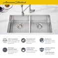 thumbnail image 3 of American Standard Pekoe 29-in x 18-in ADA Double Bowl Kitchen Sink in Stainless Steel, 3 of 4