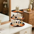 thumbnail image 3 of Wobogo Halloween Pumpkin House 3 Tier Acrylic Cake Stand with Clear Round Hold for Wedding Holiday Birthday Baby Shower Tea Party, 3 of 8