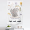 thumbnail image 1 of Reading Saying Tapestry, Book Themed Colorful Pastel Design Cartoon Illustration Animals, Fabric Wall Hanging Decor for Bedroom Living Room Dorm, 5 Sizes, White and Multicolor, by Ambesonne, 1 of 1