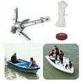 thumbnail image 2 of Kayak Anchors Kits 0.7kg/1.5kg Folding Grapnel Boats Anchors Trolley Accessories with 65.61ft Rope and Buoys for Fishing, 2 of 9