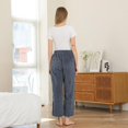 thumbnail image 3 of HEARTNICE Fluffy Womens Pajama Pants, Comfy Fuzzy Pj Bottoms with Pockets, Drawstring Fleece Winter Sleepwear (DARK GREY, M), 3 of 3