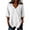 White, variant on Womens Palazzo Tops 3/4 Length Sleeve V Neck Blouse Button Up Asymmetrical Hem Work Office Suit Shirts Pink,XL
