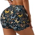 thumbnail image 2 of Fotbe Flowers Butterfly Seamless Shorts, Womens Workout Shorts High Waist Stretch Booty Short for Gym/Yoga/Running/Biking-Small, 2 of 9