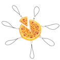 thumbnail image 1 of Llavero con colgante de pizza YONGSHENG 7 piezas, 1 of 3
