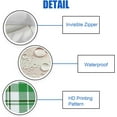 thumbnail image 6 of 2 Pack Waterproof Outdoor St. Patrick''s Day Pillow Covers 18x18 Inch Green and White Buffalo Plaids Checked Throw Pillow Cases Spring Farmhouse Decorations Cushion Cover Double Sided, 6 of 6