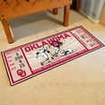 thumbnail image 5 of FANMATS 23143 NCAA - Oklahoma Sooners Ticket Design Runner Rug - 30in. x 72in. | Sports Fan Area Rug, Home Decor Rug and Tailgating Mat, 5 of 5