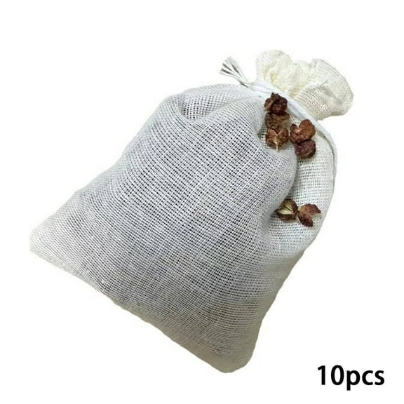 TELOLY 10Pcs Cheesecloth Filter Bags High Temperature Protection Pot Handle Cheesecloth for Straining Natural Yarn Material Cheesecloth for Cooking 18*20cm