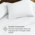 thumbnail image 3 of Bare Home Organic Percale Sheet Set - 300 Thread Count - 100% Organic Cotton - Full XL, White, 3 of 7