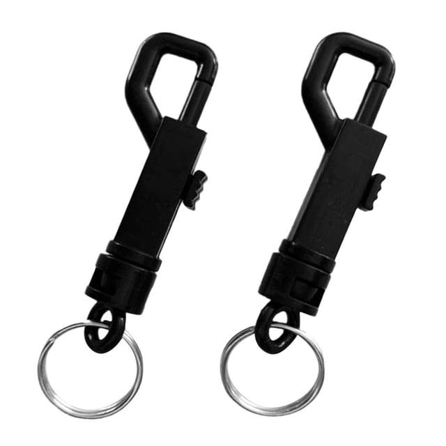jifeng Pack 2 Plastic Swivel Snap Hook with Split Outdoor Bag Lanyard Key