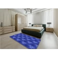 thumbnail image 4 of Ahgly Company Indoor Round Patterned Blue Ribbon Blue Area Rugs, 6' Round, 4 of 6