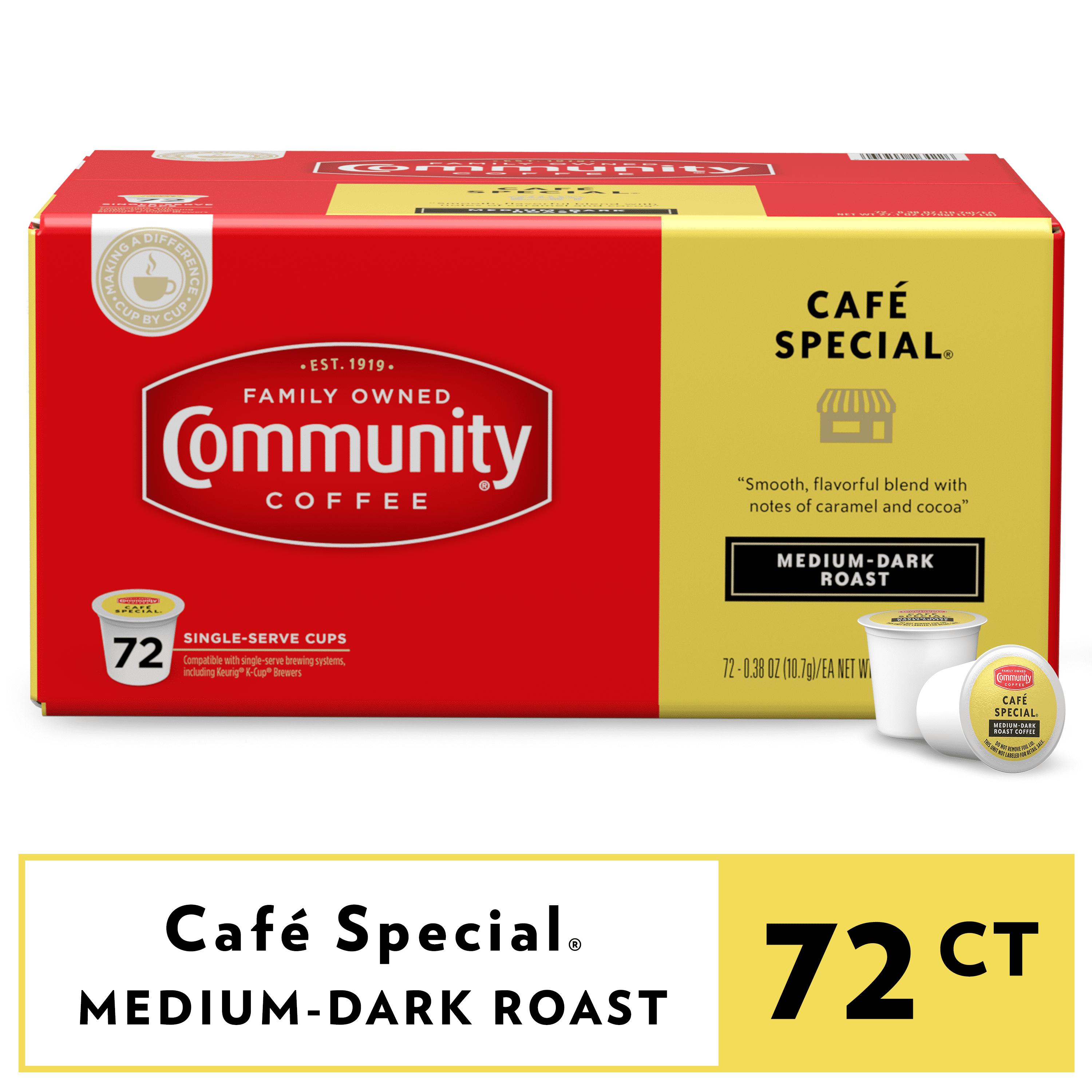 Community Coffee Cafe Special Pods for Keurig Kcups 72 Count