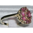 thumbnail image 3 of LBG 14k Yellow Gold Natural Pink Tourmaline Womens Cluster Ring - Size 6.75, 3 of 3