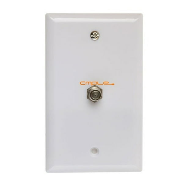 Cmple Coaxial FConnector Wall Plates for Cable TV, Satellite Walmart