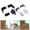 thumbnail image 2 of Stainless Steel Glass Door Hinge Double Head Magnetic Catch for 5-8Mm Glass Double Silver, 2 of 6