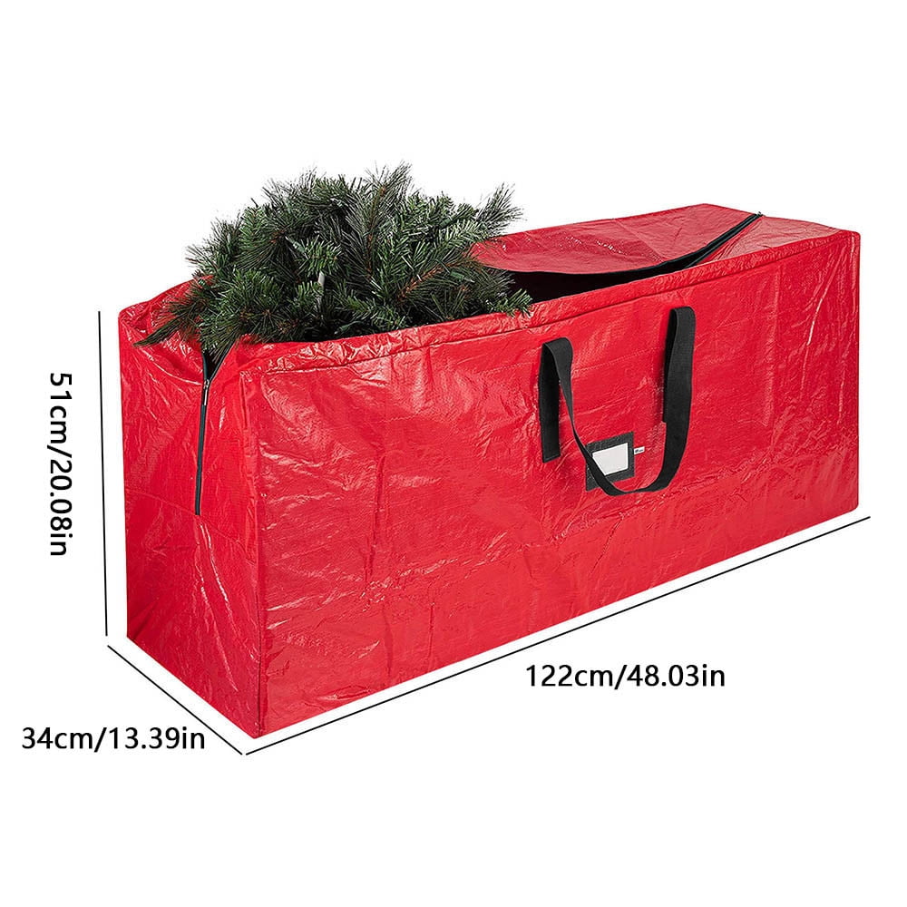Heavy Duty Extra Large Artificial Christmas Tree Bag with Reinforced Handles and Dual Zippers Wide Opening, Christmas Storage Bag, Christmas Tree Box Storage