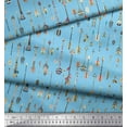 thumbnail image 2 of Soimoi Blue Rayon Fabric Arrow Tribal Print Fabric by Yard 42 Inch Wide, 2 of 3