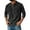 Black, variant on Mokaloha Mens Long Sleeve Henley Shirt, Men's Retro Washed Denim Stand Collar Pocket Casual Distressed Long Sleeve Pullover Tops Khaki XXL