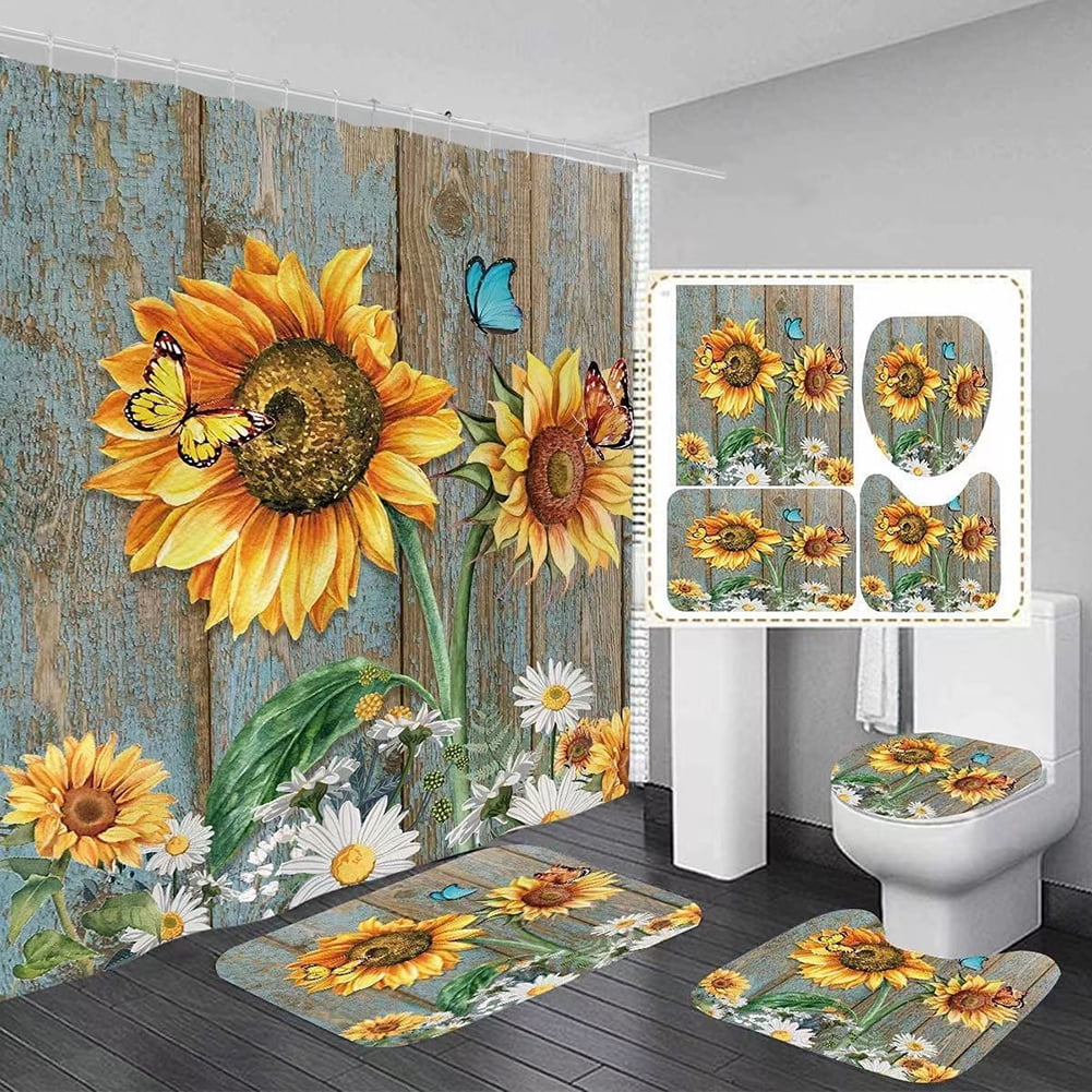 Crowdstage Waterproof Spring Decorative Shower Curtain American Floral ...