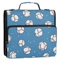 thumbnail image 5 of FORMRS Zipper Binder with Shoulder Strap 2-inch Ring 500 Sheet Capacity File Bag, Baseballs Pattern, 5 of 5