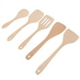 thumbnail image 5 of Kitchen Turner Kit, 5Pcs Set Wood Spatula Spoon Cooking Tool Home Kitchen Utensils Kit for Non-Stick Pan, 5 of 8