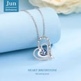 thumbnail image 2 of TINGN Sisters Gifts from Sister Heart Necklace S925 Sterling Silver Double Heart Birthstone Necklaces Valentines Day Gifts Gifts from Sister Sister in Law Big Sister, 2 of 6