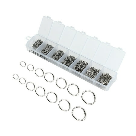 

770PCS DIY Boxed Jewelry Accessories Connecting Ring Stainless Steel Open Ring Closed Ring