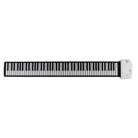 Roll Up Keyboard Piano 88 Keys For Kids, Portable 129 Tones Digital Electronic Piano Foldable Silicone