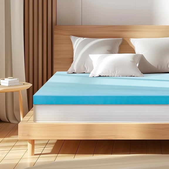 4 Inch Mattress Topper Memory Foam King Mattress Pad Bed Topper Ventilated High Density Pad, CertiPUR-US Certified