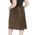 thumbnail image 3 of Stretch Is Comfort Women's Casual Ruched Below Knee Length Midi Skirt with Pockets | Adult Small- 3x, 3 of 5